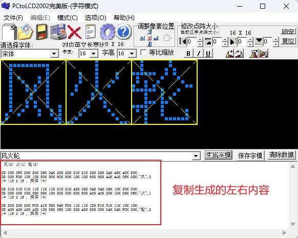 字模转换